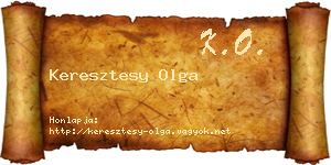 Keresztesy Olga névjegykártya